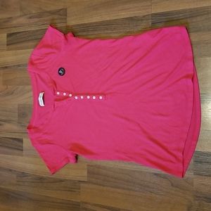 Vintage 90's Abercrombie & Fitch Pink Button Front Baby Y2K Tee, Size Small